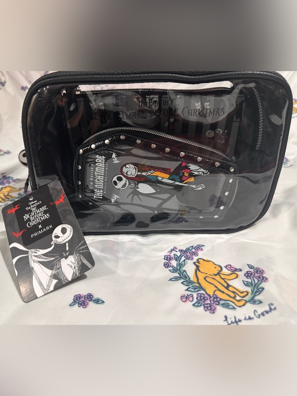 Disney x Primark The Nightmare Before Christmas 3pc Pouches with Jack & Sally
